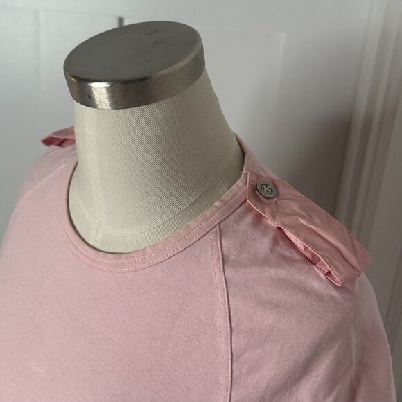 Early 2000s Y2K Burberry London pink raglan tee with metal details - Picture 7 of 10